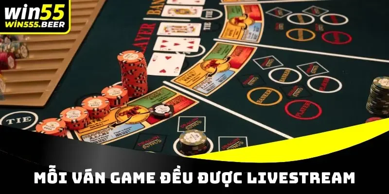 Mỗi ván game đều được livestream sắc nét